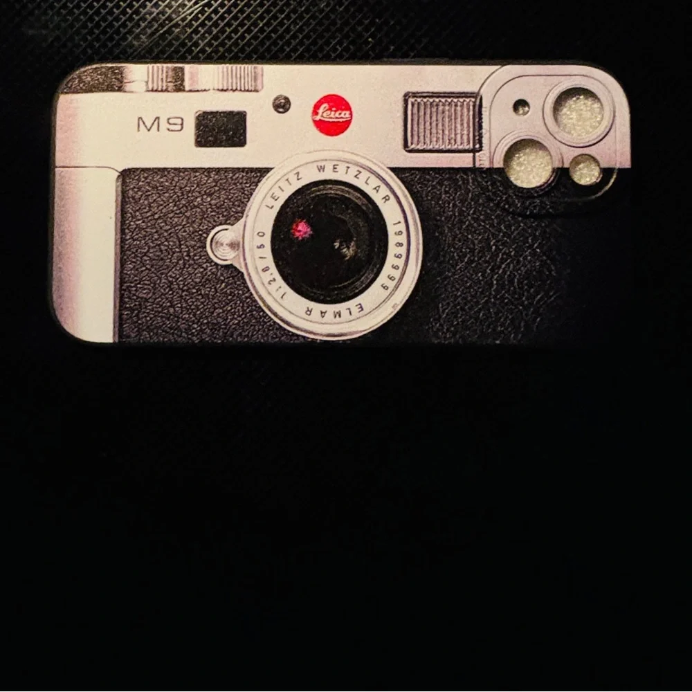 Leica M9 Black and Silver Camera Design phone cover iPhone 15